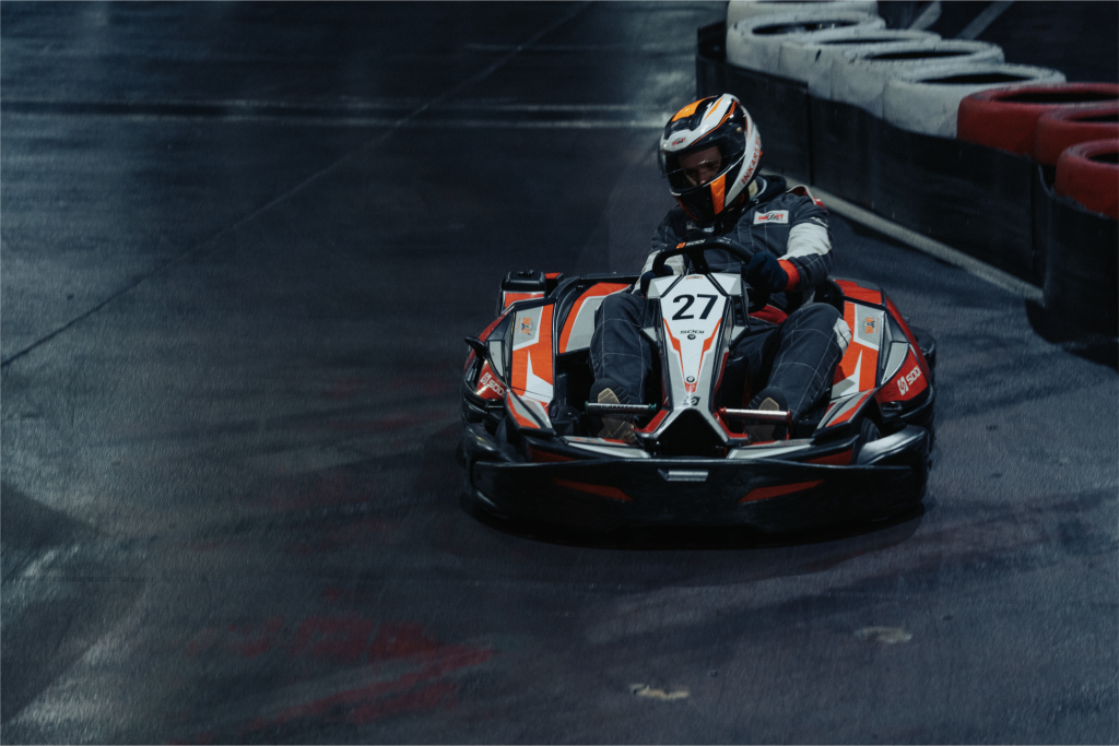 Inkart racen met echte karts